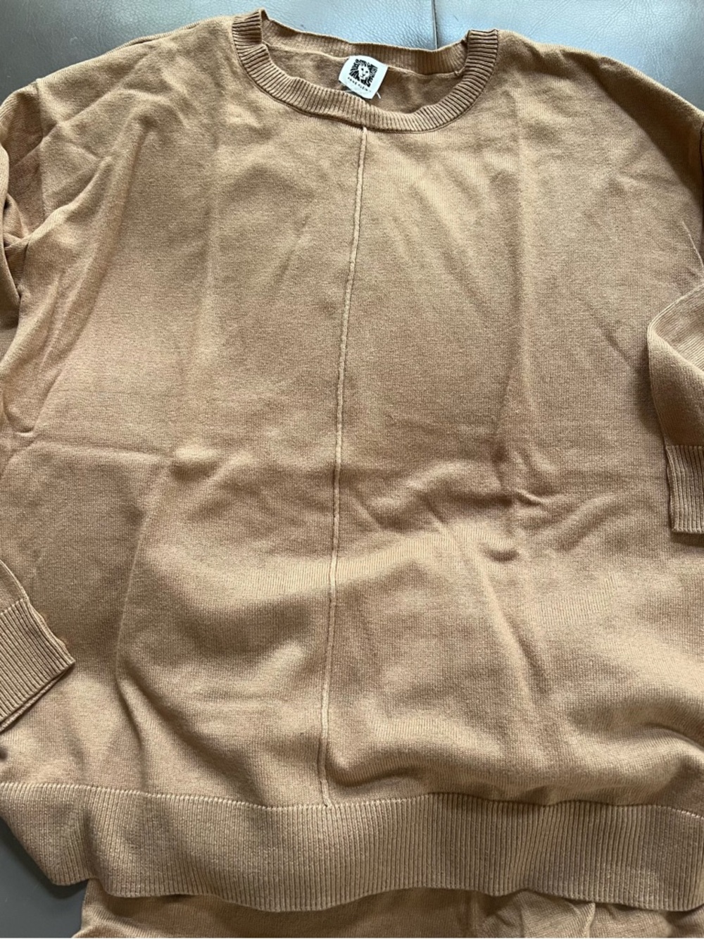 Women’s Crewneck Sweater and Pants Set - Camel Brown